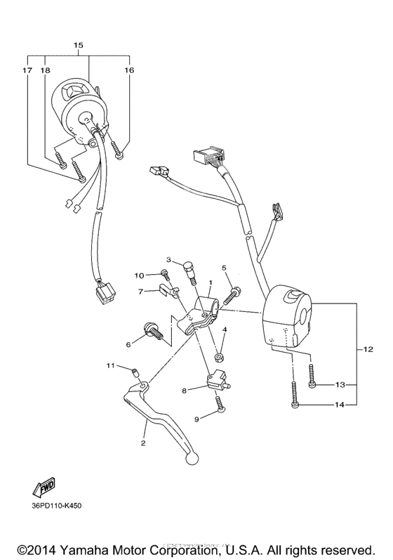 Handle switch lever