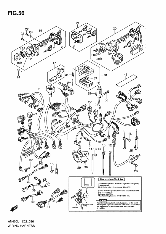 Wiring harness              

                  Imobi) (an400al1 e24