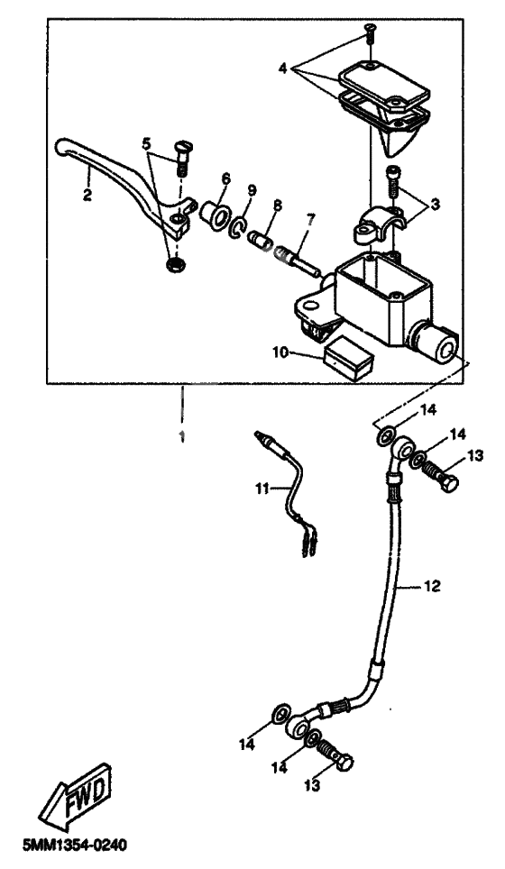 Front master cylinder