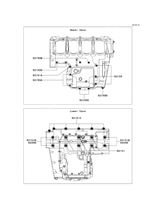 Crankcase bolt pattern