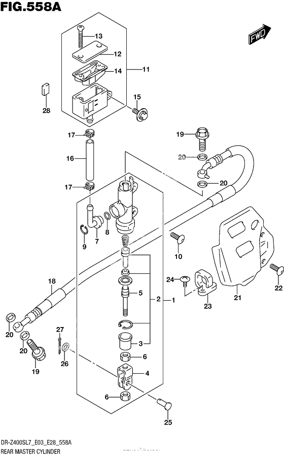 Задний тормозной цилиндр
