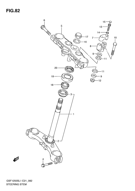 Steering stem              

                  Gsf1250sl1 e21