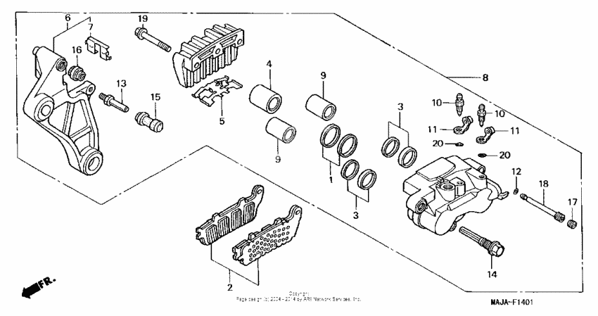 Rear brake caliper (2)
