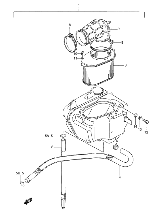 Air cleaner              

                  Rear