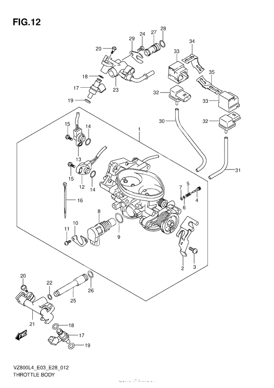 Throttle Body (Vz800L4 E28)