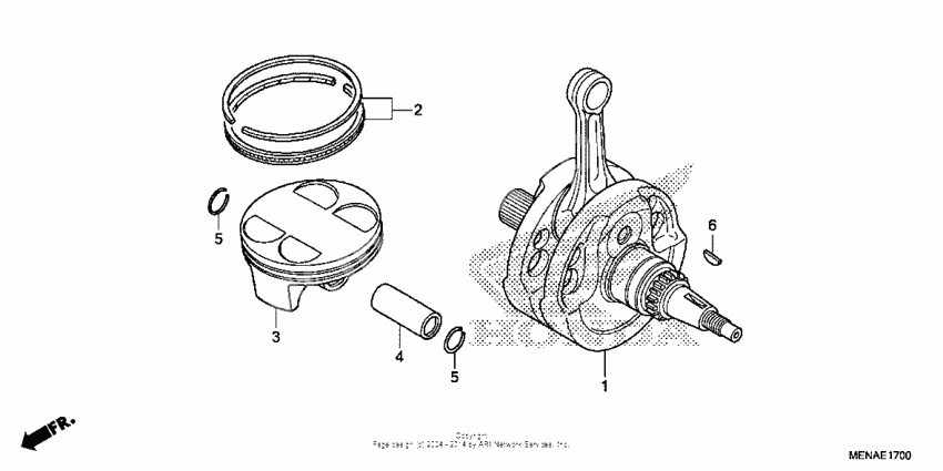 Crankshaft + piston