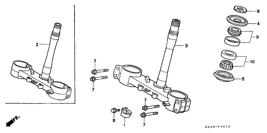 Steering stem              

                  CR125RS/RT/RV