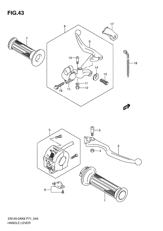 Handle lever              

                  En125-2a