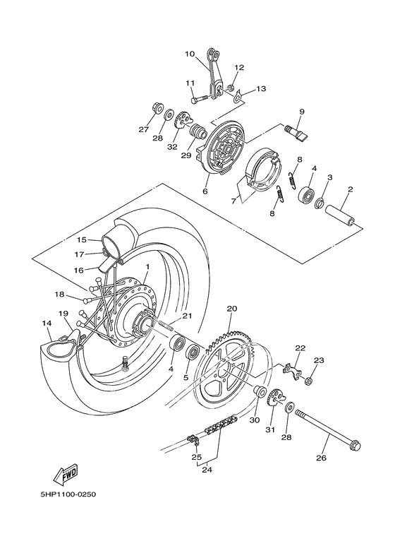 Заднее колесо