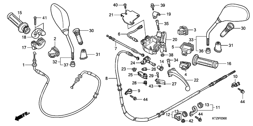 Handle lever/switch/cable
