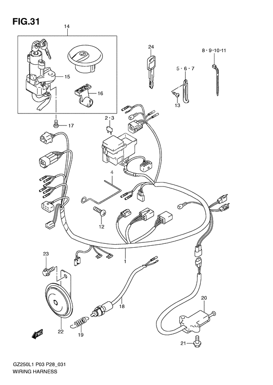 Wiring harness              

                  Model p28