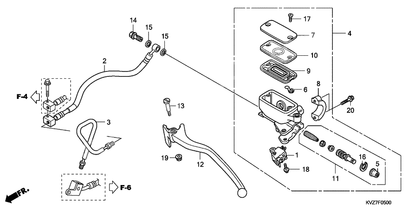 Rear brake master cylinder              

                  NSS250S