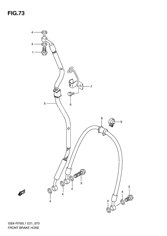 Front brake hose