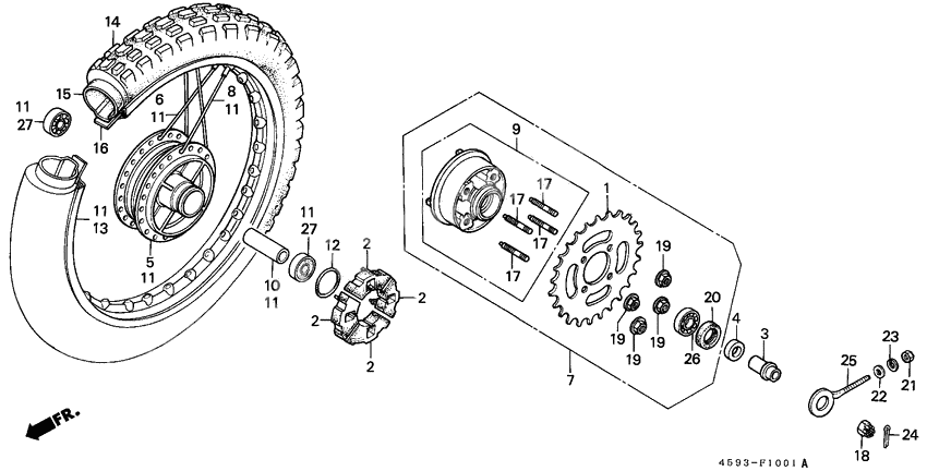 Rear wheel complete assy              

                  2