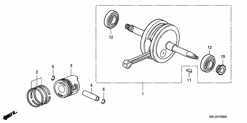 Crankshaft/piston