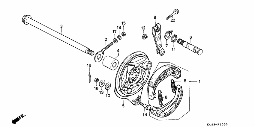 Rear brake panel