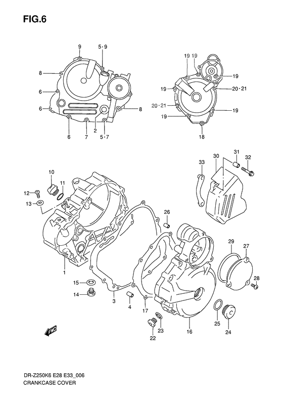 Crankcase cover ass`y (v
