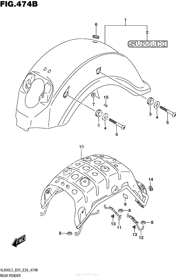 Rear Fender (Vl800L5 E33)