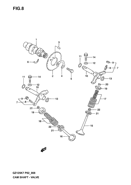 Camshaft-valve              

                  Model k3