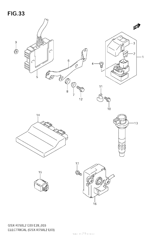 Электрооборудование (Gsx-R750 L2 E03)