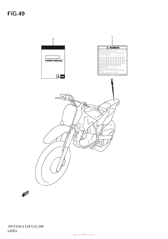 Информационные наклейки (Dr-Z125L3 E28)