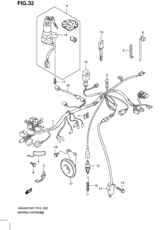 Wiring harness              

                  Gs500h