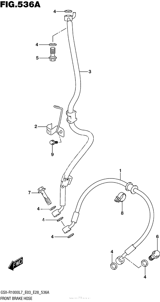 Front Brake Hose (Gsx-R1000L7 E03)