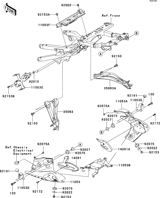 Frame fittings(rear)