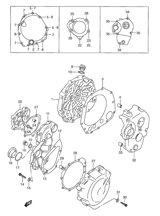 Crankcase cover ass`y (v