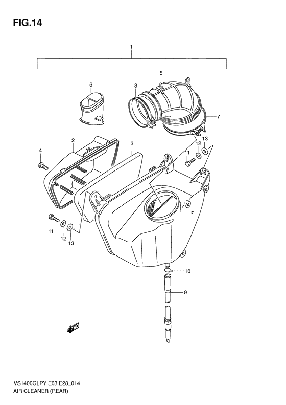 Air cleaner              

                  Rear