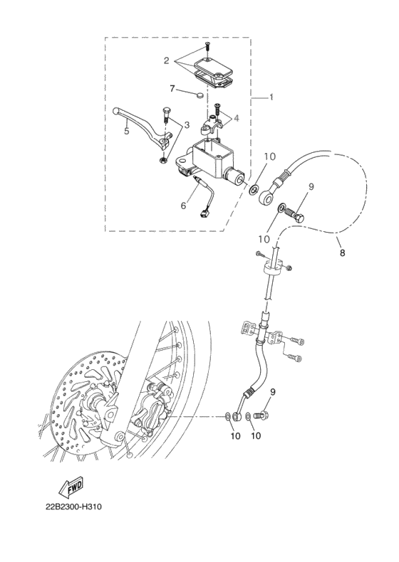 Front master cylinder