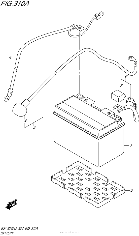 Аккумулятор (Gsx-S750L5 E03)