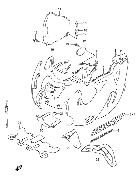 Cowling body              

                  Model w