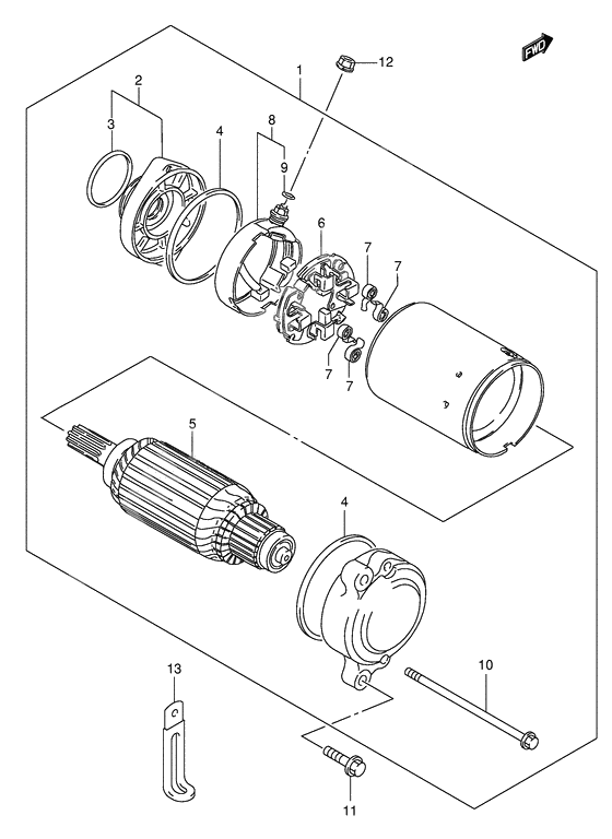 Starting motor