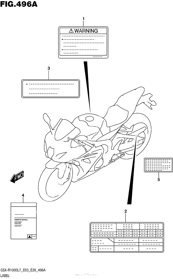 Информационные наклейки (Gsx-R1000L7 E03)