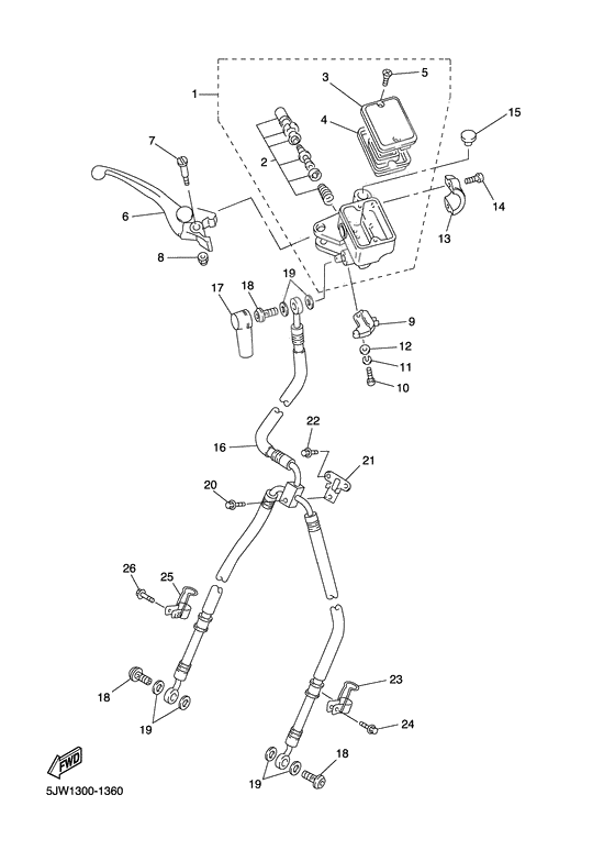 Front master cylinder