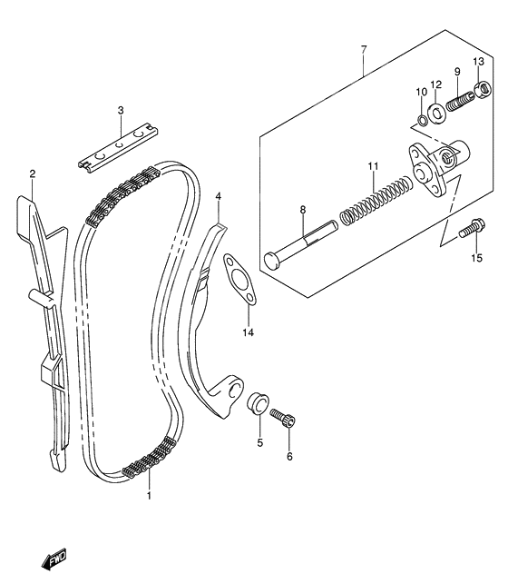 Cam chain              

                  Model k5/k6