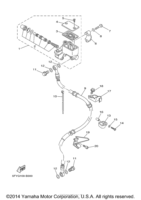 Front master cylinder