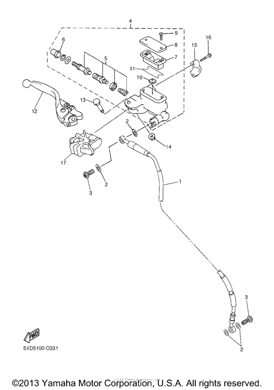 Передний тормозной цилиндр