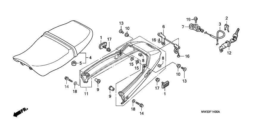 Seat/rear cowl              

                  CB750