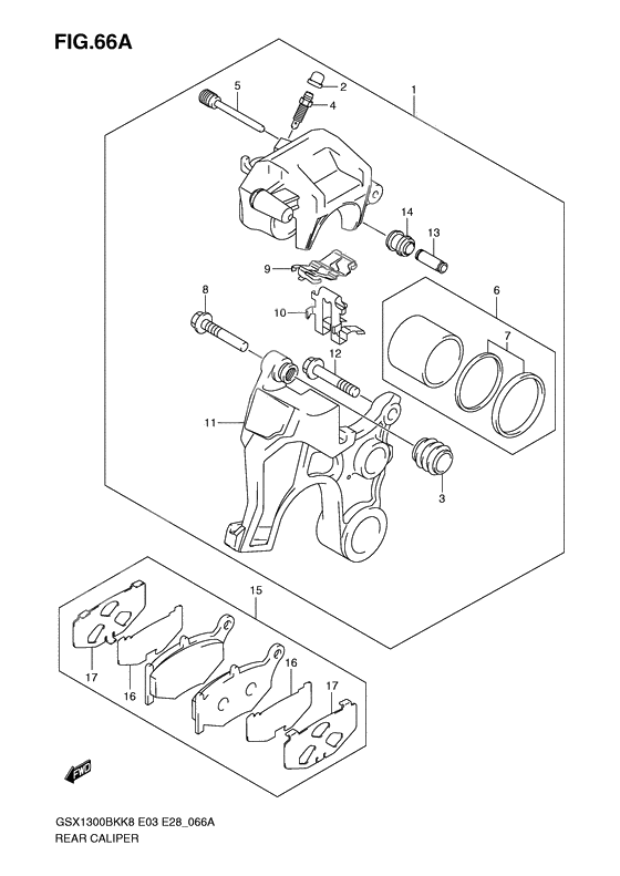 Rear caliper              

                  Gsx1300bkak8/ak9