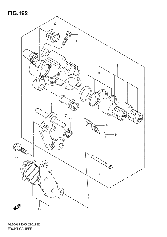 Front caliper