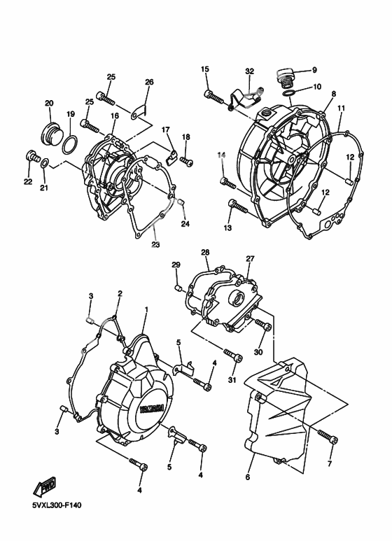 Crankcase cover ass`y (v