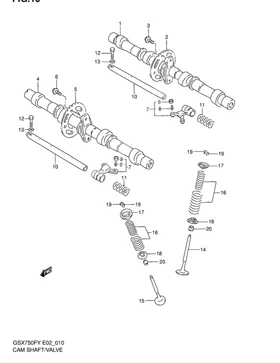 Cam shaft - valve