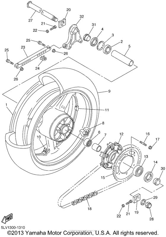 Rear wheel