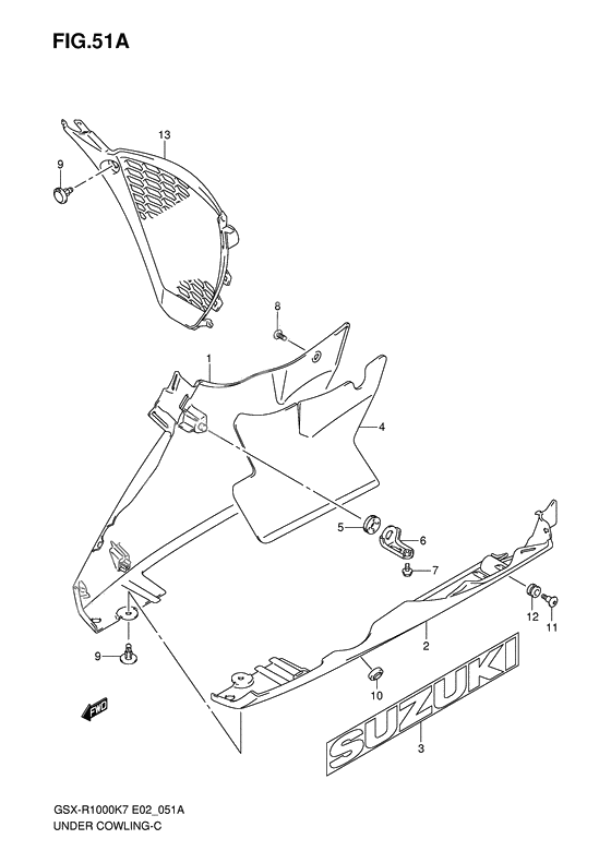 Under cowling              

                  Model k8