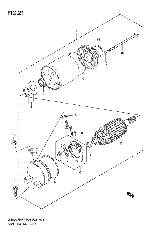 Starting motor