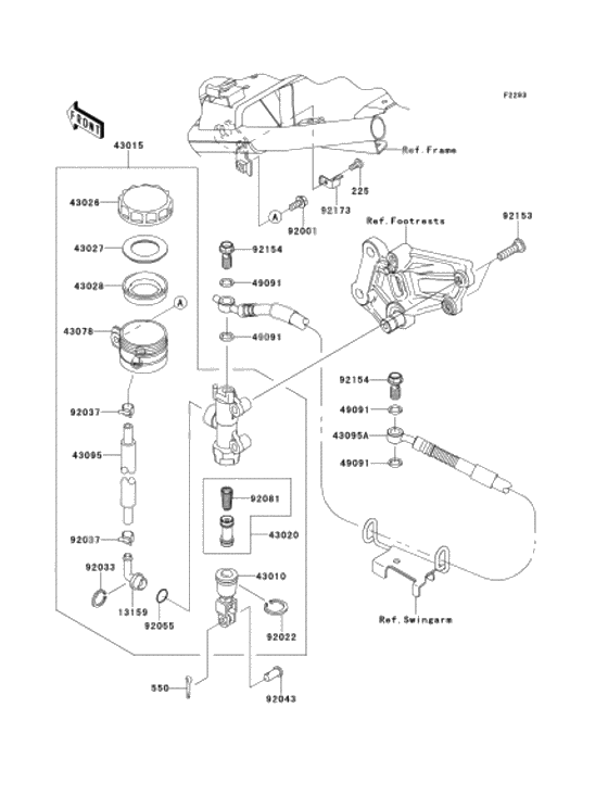 Rear master cylinder