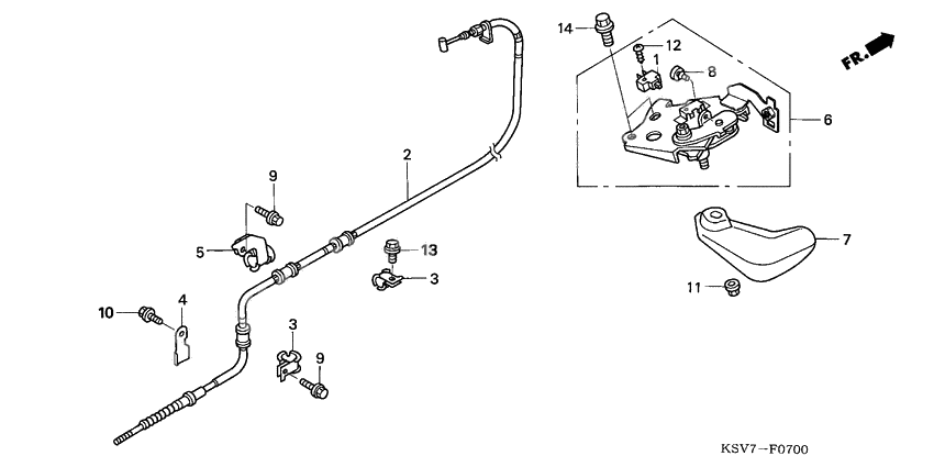 Parking brake rod knob