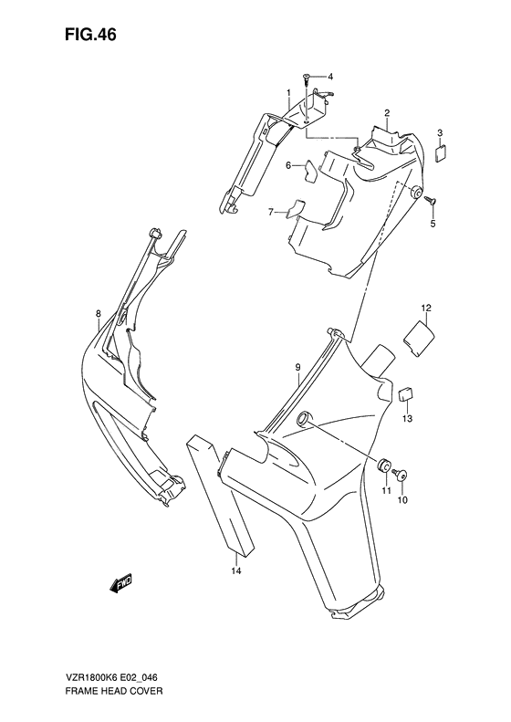 Frame head cover              

                  Vzr1800k6/ufk6/k7/u2k7